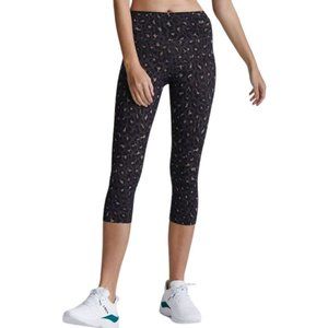 Varley Montero Cropped High-Rise Legging in cheetah leopard size small